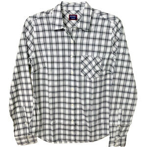 UNTUCKit Marina Button Up Shirt 100% Cotton Plaid Long Sleeve Sz 16 Business